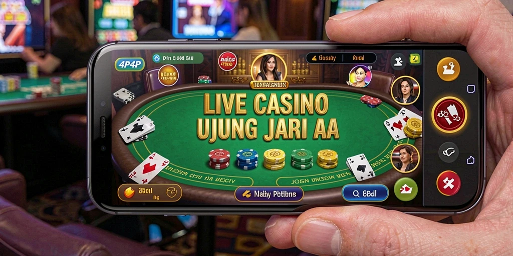 Tampilan gameplay Live Casino yang mendebarkan di 4P4P.