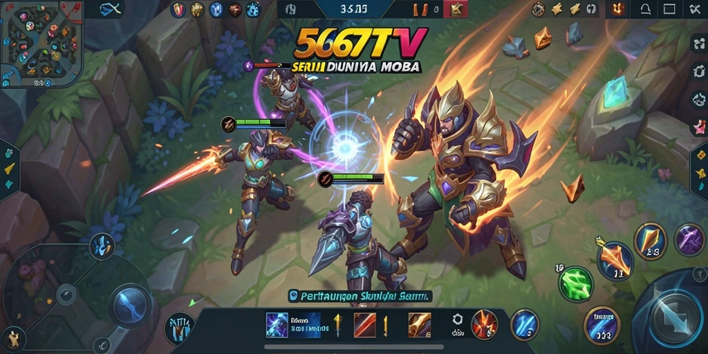 Gameplay seru di dunia pertarungan MOBA 567TV.