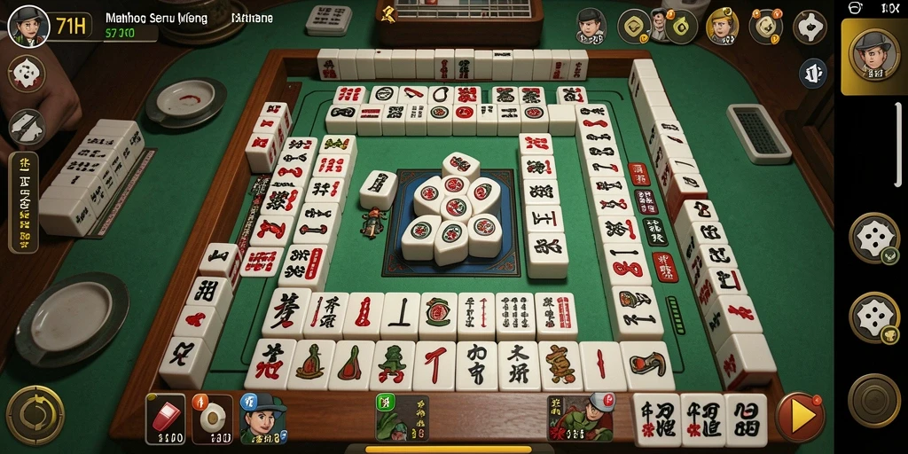 Tampilan gameplay Mahjong yang menawan dan seru di 71H.
