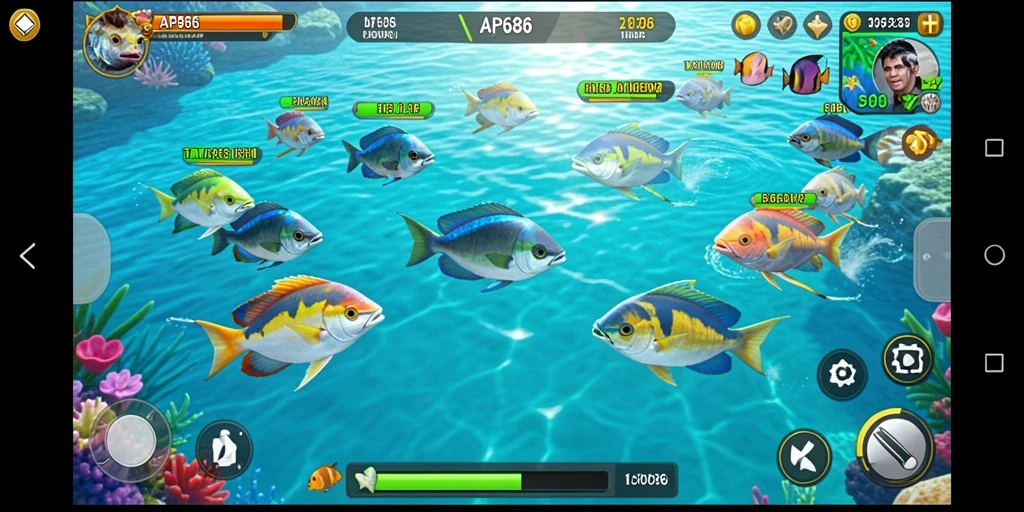 Screenshot gameplay Tembak Ikan dari AP686 yang seru.