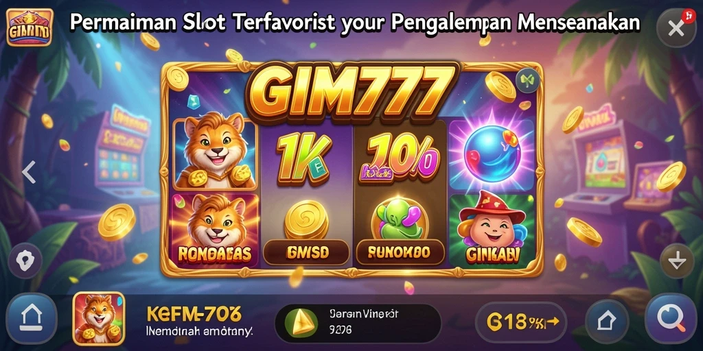 Tampilan gameplay GIM777 yang menampilkan mesin Slot menarik.