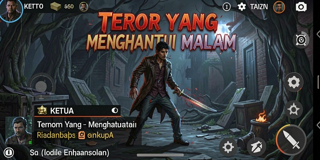 Gameplay menakutkan di KETUA dengan suasana yang mencekam.