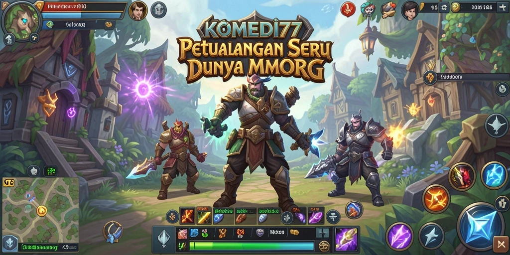 Tampilan dinamis gameplay KOMEDI77 yang penuh petualangan.
