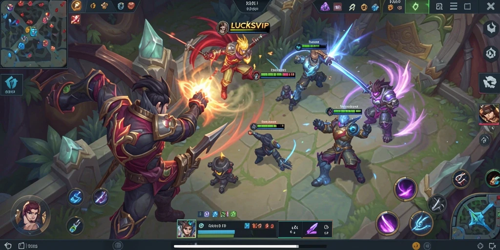 Tampilan gameplay seru dan dinamis di LUCKSVIP dengan strategi tim.
