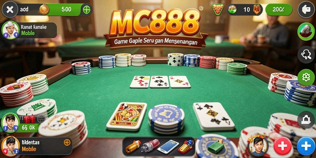 Tampilan gameplay MC888 yang menarik dengan pengalaman Gaple yang otentik.