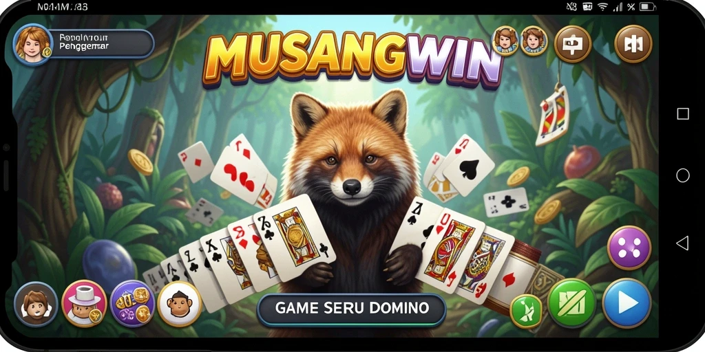 Tampilan gameplay seru dan interaktif MUSANGWIN di domino.