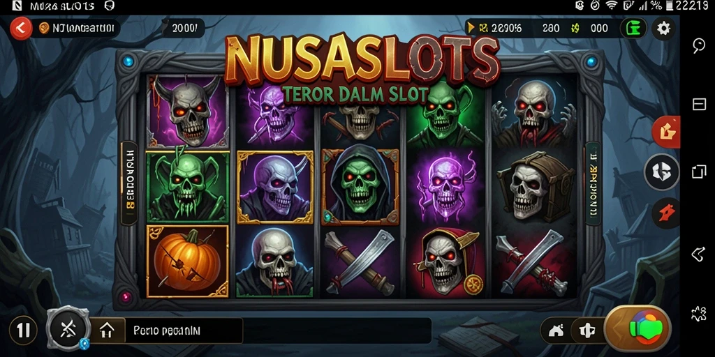 Screenshot gameplay NUSASLOTS yang menampilkan suasana mencekam.