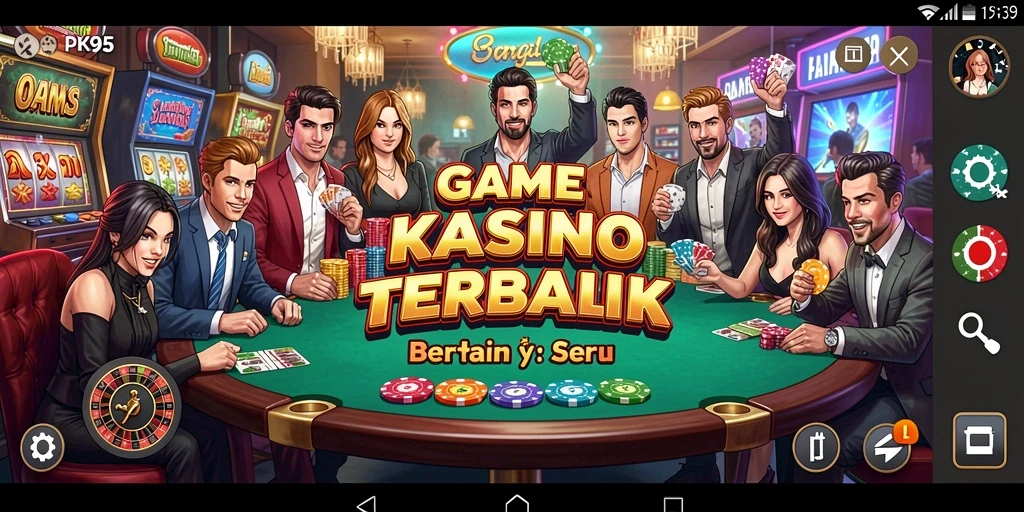 Tangkapan layar gameplay PK95 menunjukkan keseruan dalam permainan Kasino.
