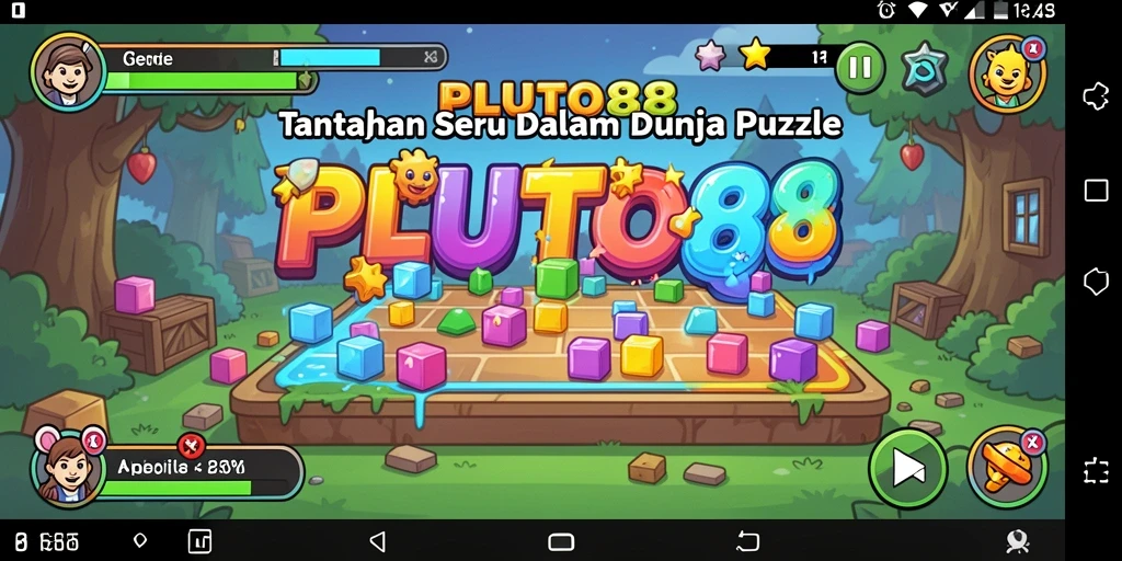 Tampilan gameplay menarik dari PLUTO88 dengan berbagai teka-teki.