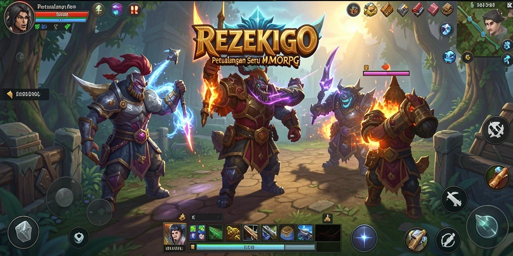 Tampilan eksplorasi dunia yang memukau di REZEKIGO.