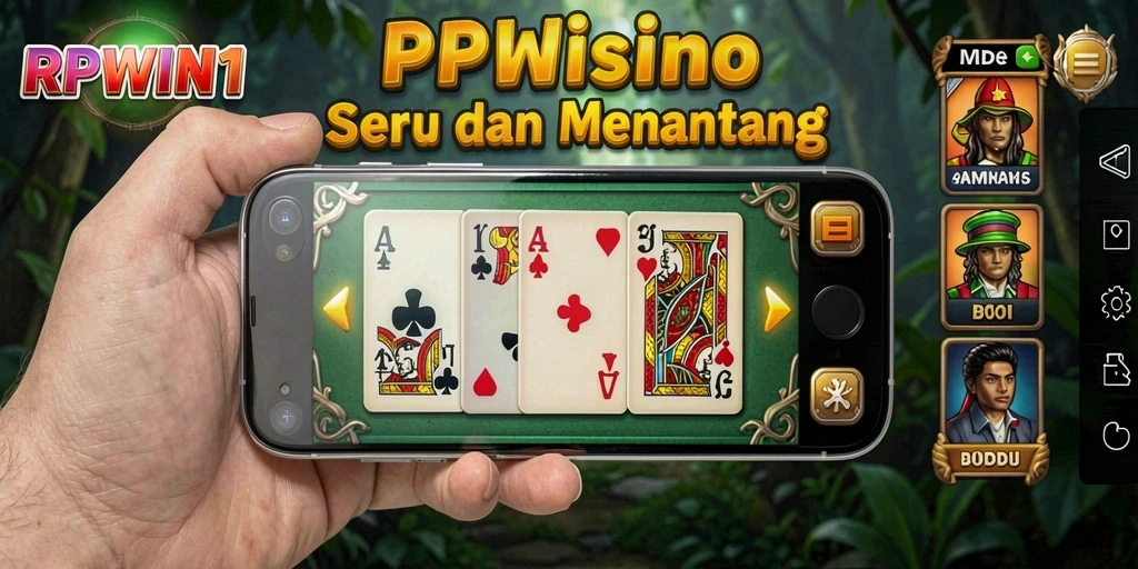 Tangkapan layar utama dari permainan domino RPWIN1 dengan aksi seru.