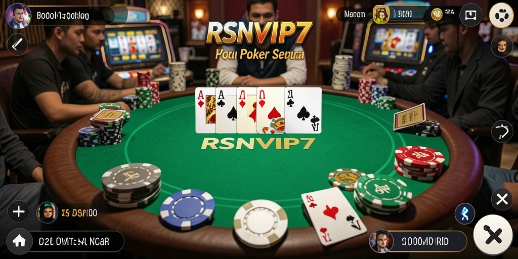 Tampilan gameplay Poker RSNVIP7 yang menarik dan interaktif.