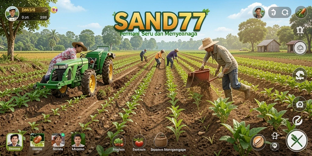 Gambaran gameplay menarik di dunia pertanian SAND77.