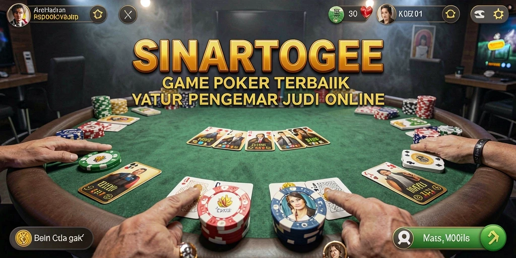 Screenshot gameplay SINARTOGEL yang menunjukkan aksi seru permainan Poker.
