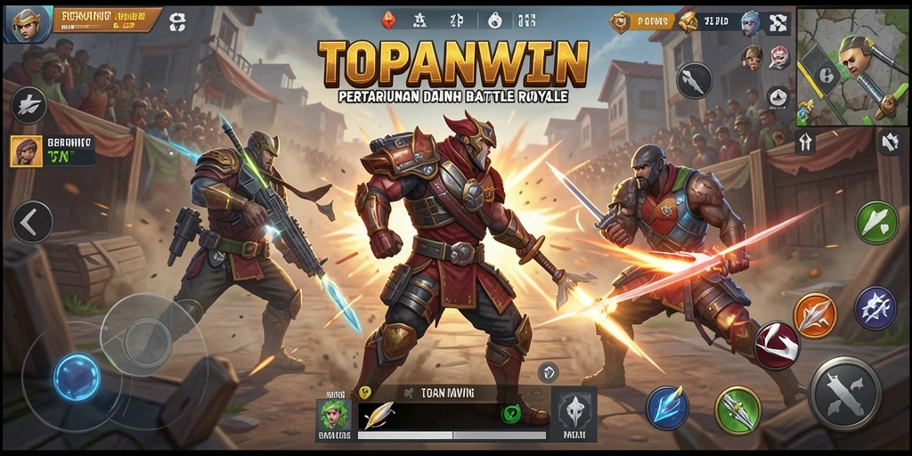 Gameplay seru di battlefield dengan karakter dan senjata unik.