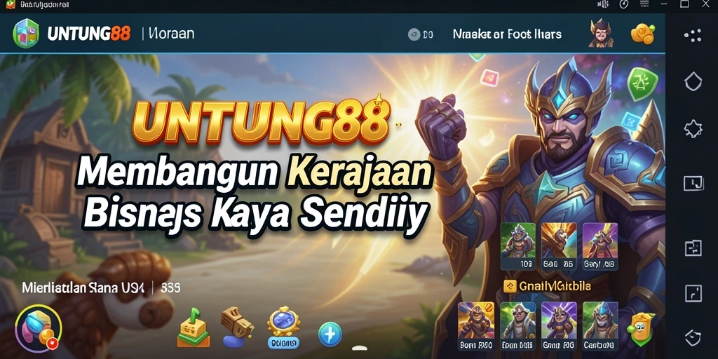 Tampilan gameplay UNTUNG88 menampilkan keseruan membangun kerajaan bisnis.