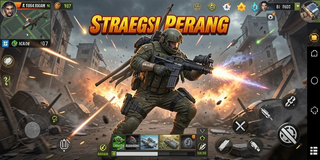 Screenshot V07 menunjukkan pertempuran strategi yang mendebarkan.