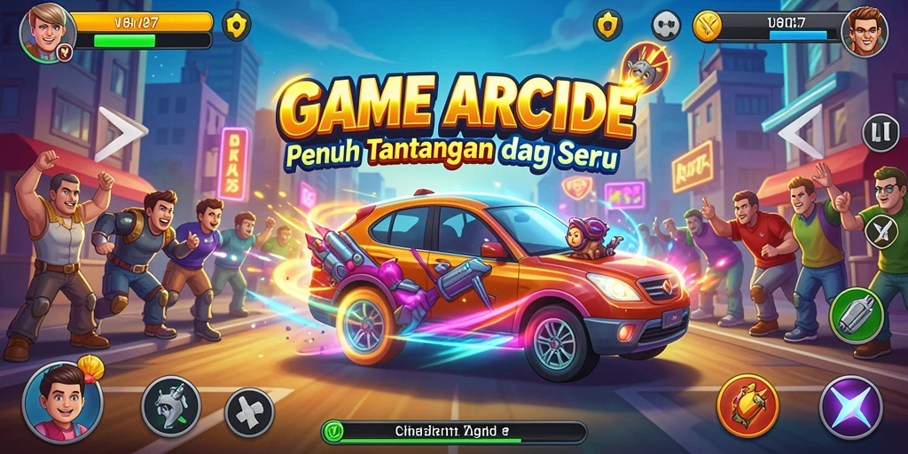 Tampilan gameplay V87 yang penuh warna dan menantang.