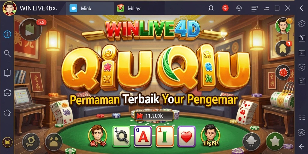 Tampilan gameplay QiuQiu yang menegangkan dan seru di WINLIVE4D.